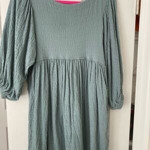Free People Mini Dress in Soft Gray